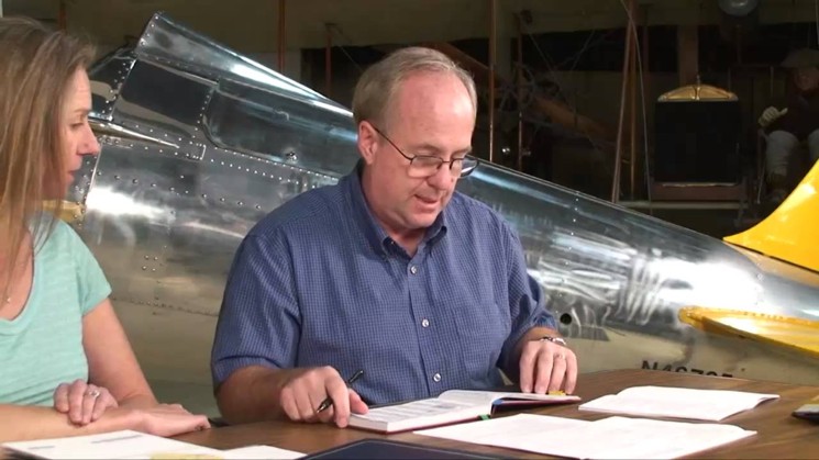 One-on-one instruction in the hangar
